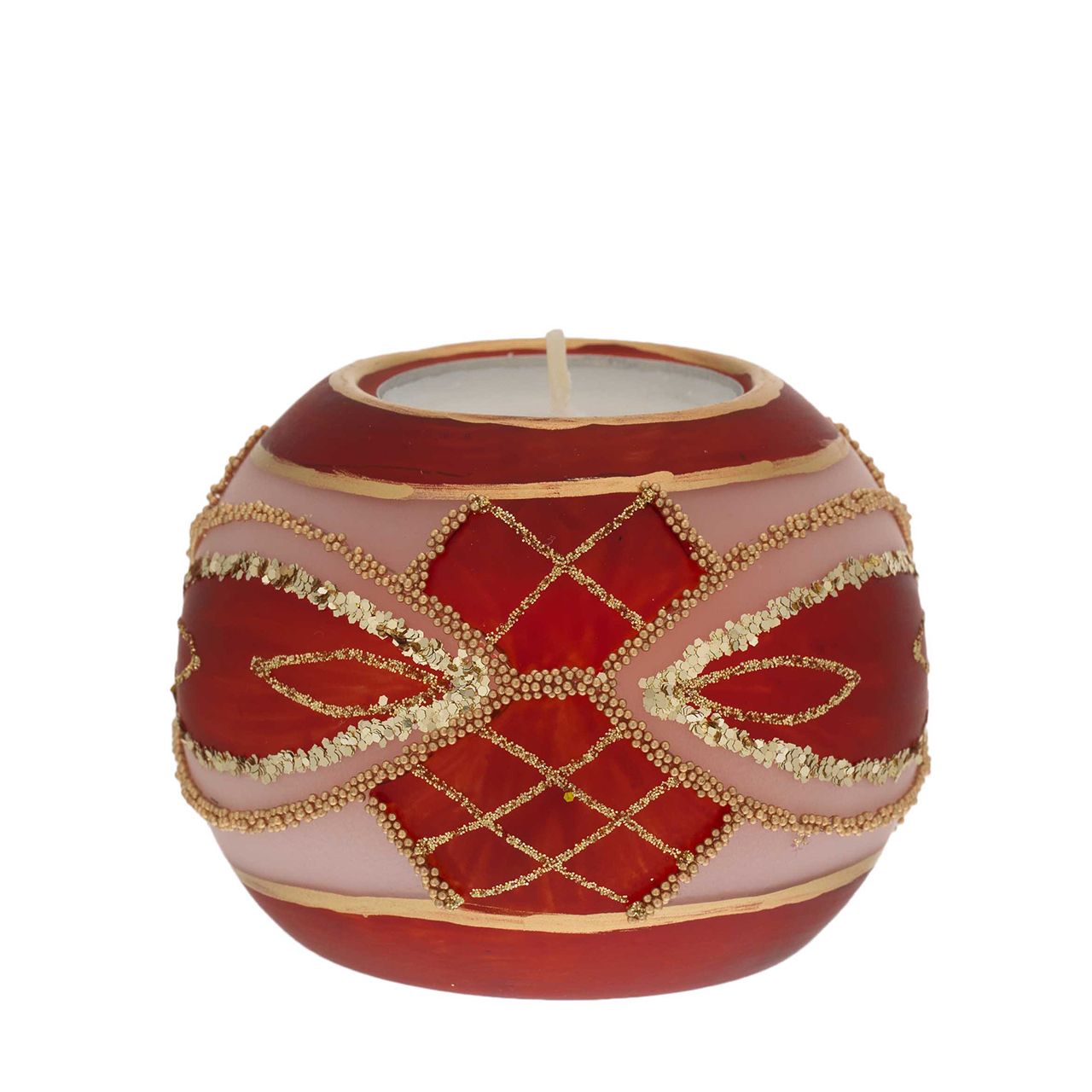 SFERA D. 80 ROSSO CON TEALIGHT MM 38